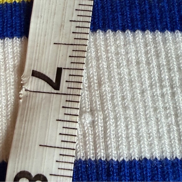 LAUREN RALPH LAUREN NAUTICAL STRIPED KNIT TOP SIZE LARGE GOLD BUTTONS - Picture 10 of 10